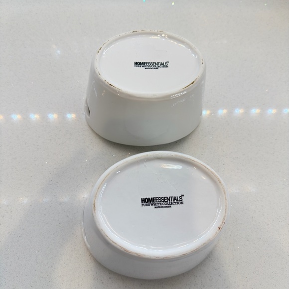 Pure White Ceramic with Handles - Set of 2 - Picture 5 of 5